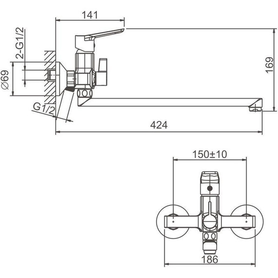 Смеситель для ванны Belz B22715 - фото 46