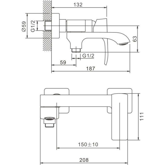 Смеситель для ванны Belz B60507 - фото 45