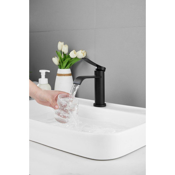 Смеситель для раковины Belz B10812-7, чёрный - фото 9