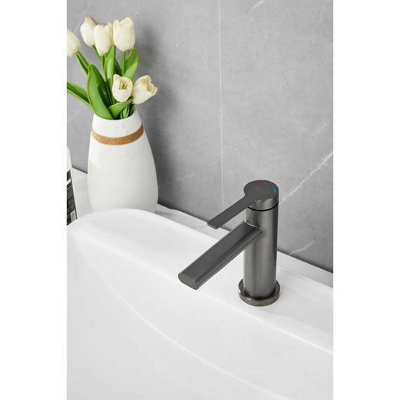 Смеситель для раковины Belz B10813-3, оружейная сталь - фото 3