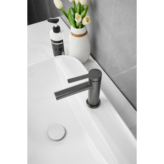 Смеситель для раковины Belz B10813-3, оружейная сталь - фото 6