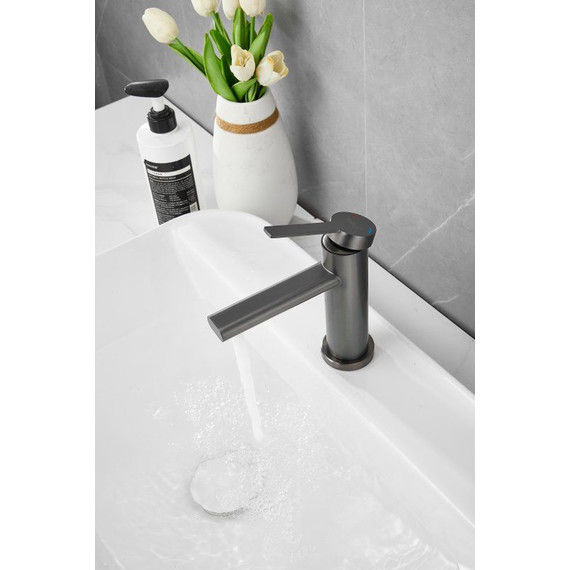 Смеситель для раковины Belz B10813-3, оружейная сталь - фото 7