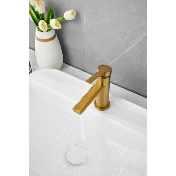 Смеситель для раковины Belz B10813-5, золото - фото 4