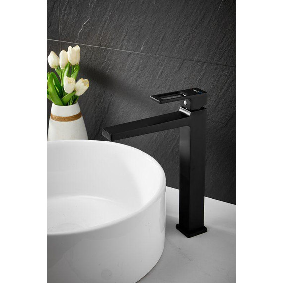 Смеситель для раковины высокий Belz B11658-7, чёрный - фото 9