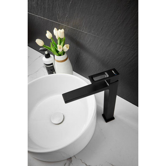 Смеситель для раковины высокий Belz B11658-7, чёрный - фото 10