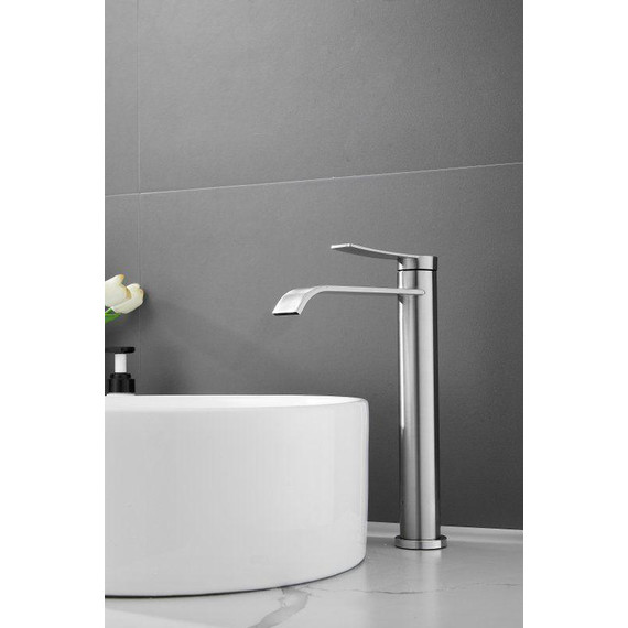 Смеситель для раковины высокий Belz B11812-1, сатин - фото 2