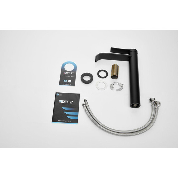 Смеситель для раковины высокий Belz B11812-7, чёрный - фото 22