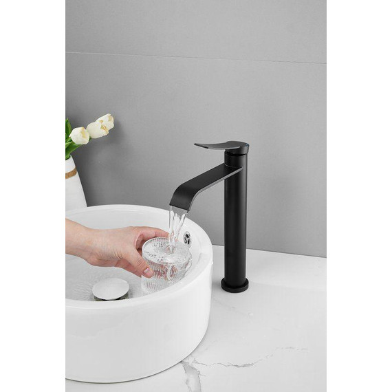 Смеситель для раковины высокий Belz B11812-7, чёрный - фото 15