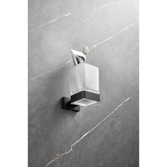 Стакан для зубных щеток Belz B90306, чёрный матовый - фото 10