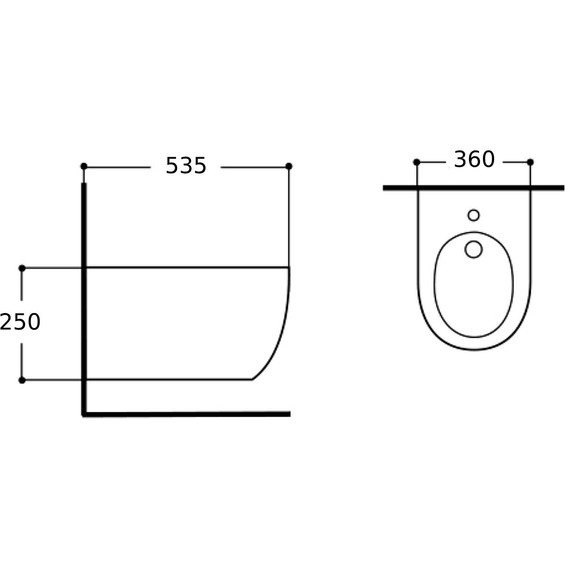 Биде подвесное Aquatek Европа AQ1006-00 - фото 2