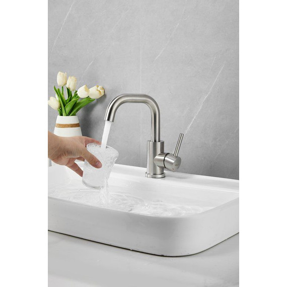 Смеситель для раковины Belz B10809-1, сатин - фото 10