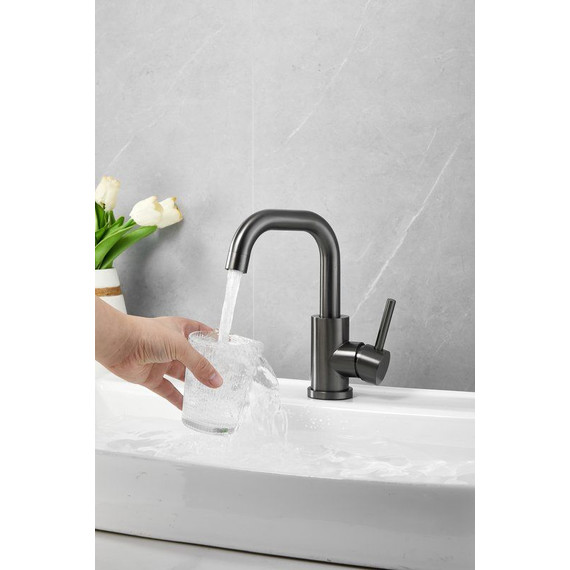 Смеситель для раковины Belz B10810-3, оружейная сталь - фото 14