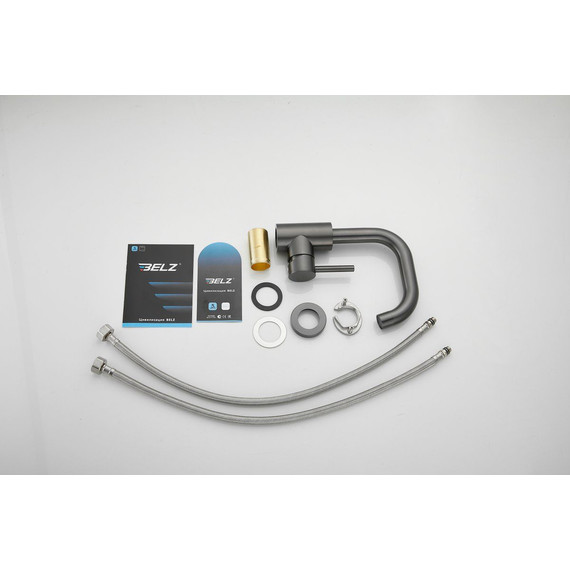 Смеситель для раковины Belz B10810-3, оружейная сталь - фото 25