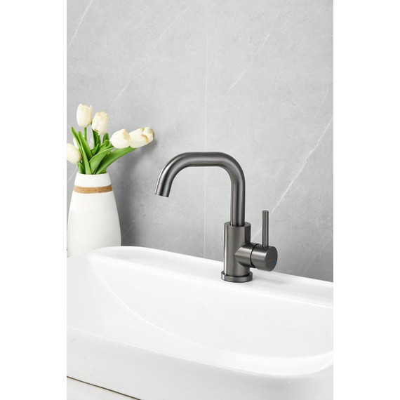 Смеситель для раковины Belz B10810-3, оружейная сталь - фото 4