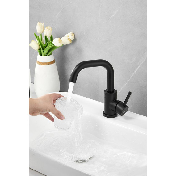 Смеситель для раковины Belz B10810-7, чёрный - фото 5