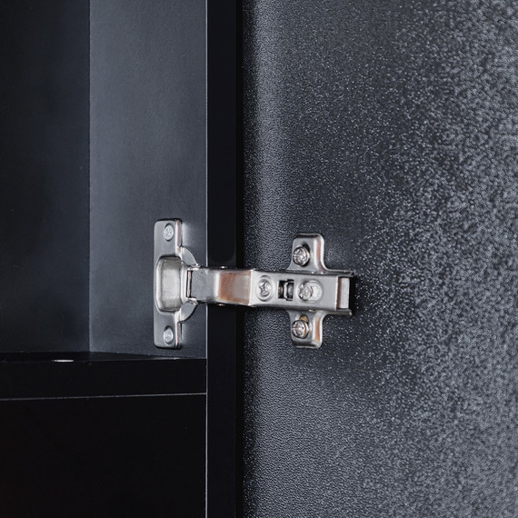 Зеркало-шкаф Abber Kontur 50 см AG6339SWHB, чёрный - фото 5