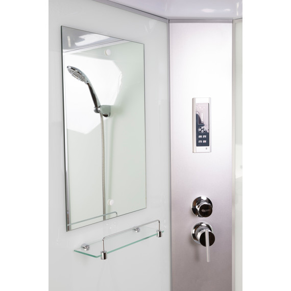 Душевая кабина Niagara Classic 80х80х215 см NG-2307-14P, высокий поддон (40см), стекло матовое, профиль серебро (безсиликоновая сборка) - фото 17