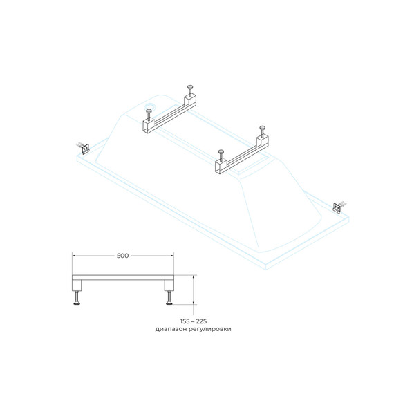 Ножки для ванны Cezares LEG-KIT-150 - фото 