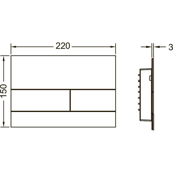 Кнопка смыва TECEsquare II 9240831, хром глянцевый - фото 2