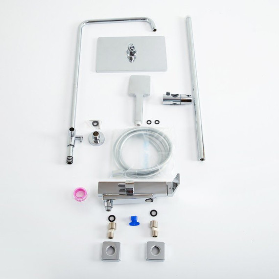 Душевой комплект BelBagno: Душевая стойка ARDENTE-VSCM-CRM + смеситель для раковины ARDENTE-LVM-CRM-W0 (Новинка 2025) - фото 11