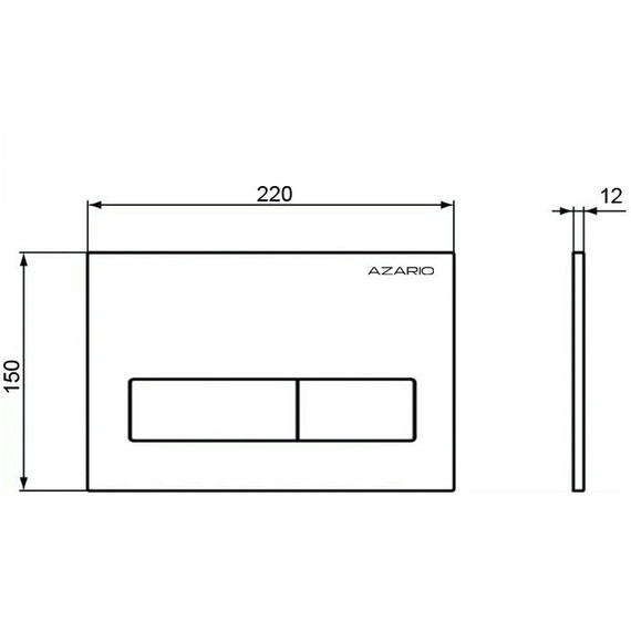 Кнопка смыва Azario AZ-ИУ00014, хром глянцевый - фото 3