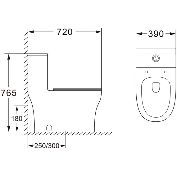 Унитаз-моноблок Azario Sinto AZ-1098 с крышкой микролифт - фото 3