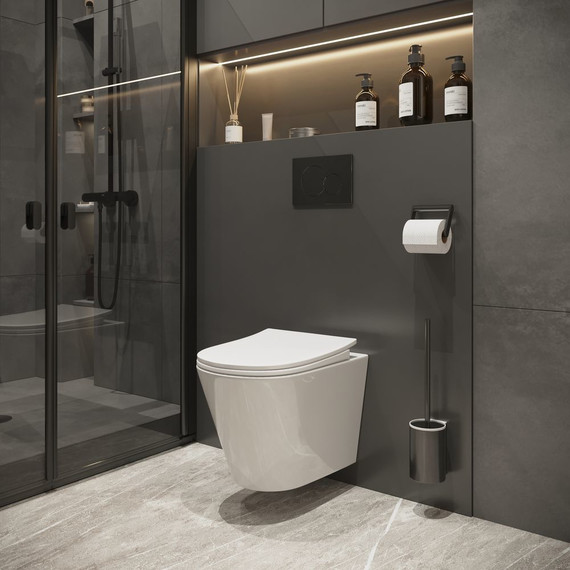 Унитаз подвесной безободковый Niagara Vista NG-9302 с тонкой крышкой микролифт - фото 5