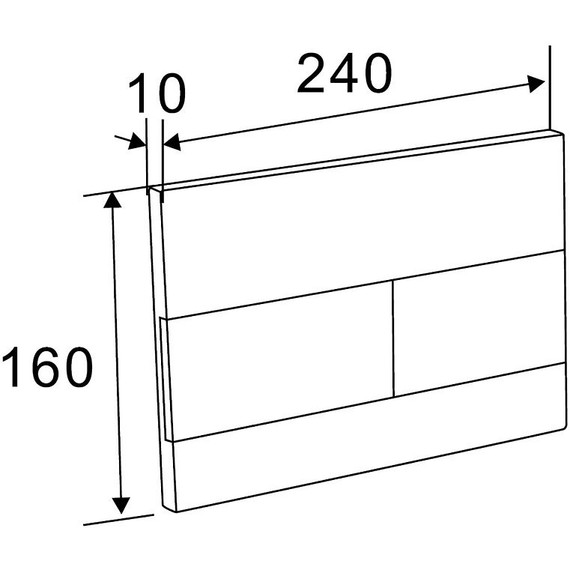 Кнопка смыва Azario AZ-013.08, оружейная сталь матовая - фото 2