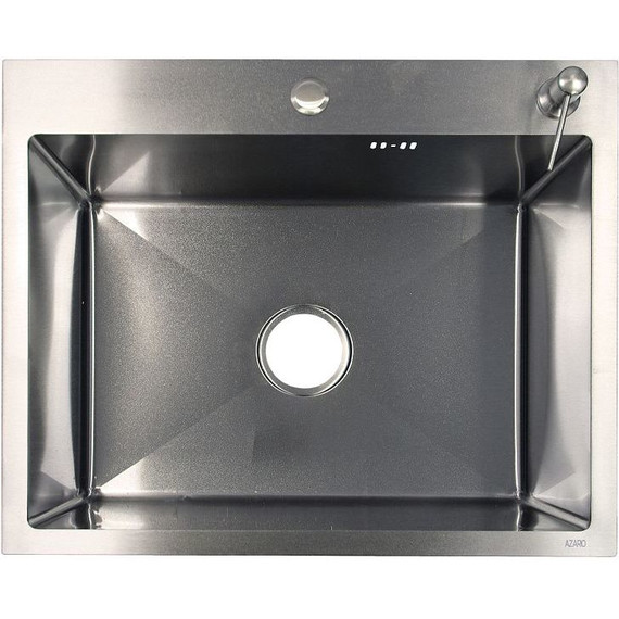 Кухонная мойка Azario Nicole AZS6050H (сифон, дозатор и коландер в комплекте) серебро соты - фото 2