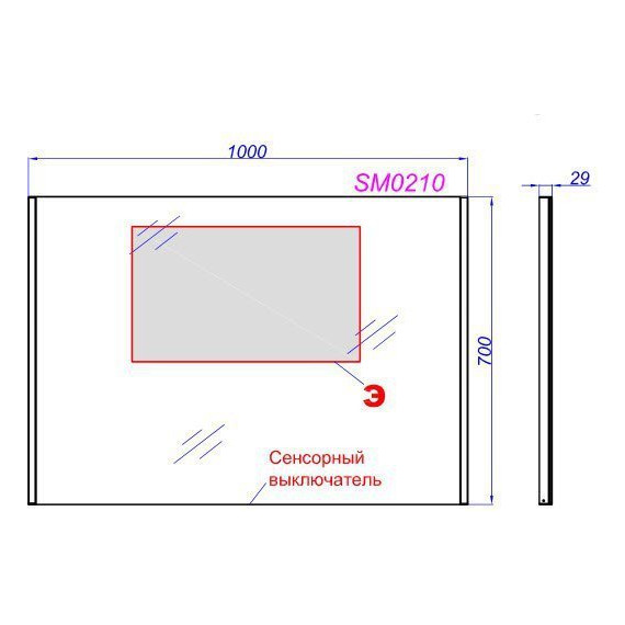 Зеркало Aqwella Манчестер 100 см SM0210 - фото 6