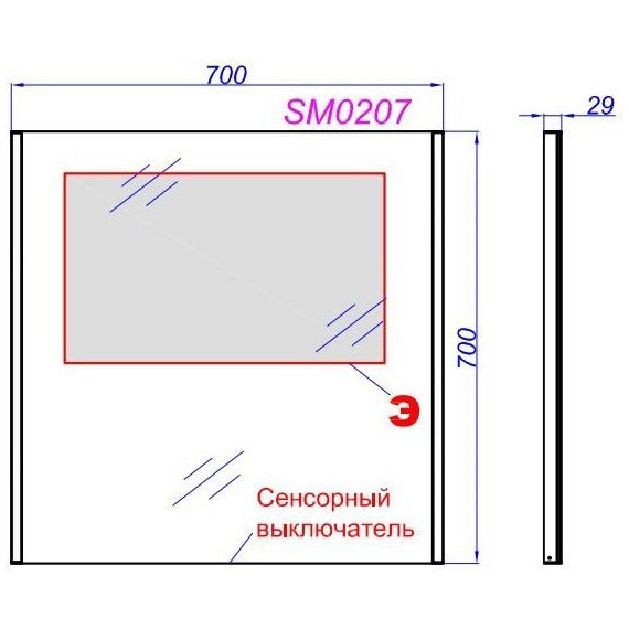 Зеркало Aqwella Манчестер 70 см SM0207 - фото 7