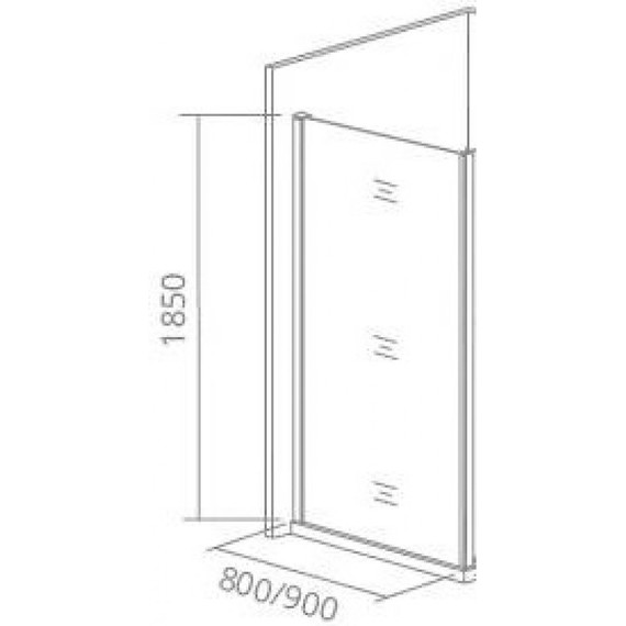 Боковая стенка Bas Orion SP-80-C-CH 80 см хром/прозрачное - фото 6