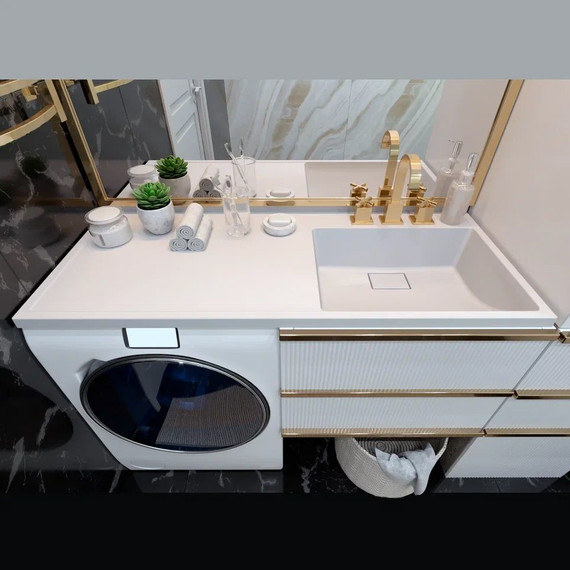 Раковина над стиральной машиной Azario Paola Magenta 120 см R CS00078452 - фото 7