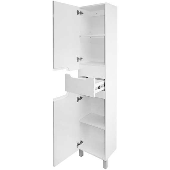 Пенал напольный Azario Kantri 40 см CS00097261, белый глянцевый - фото 4