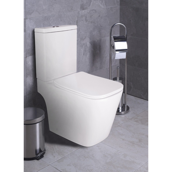 Унитаз-компакт безободковый Azario Ferra AZ-1015 с тонкой крышкой микролифт - фото 15