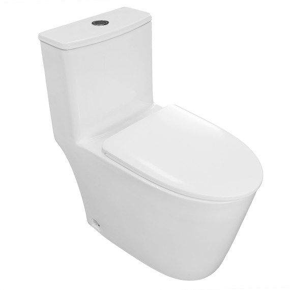 Унитаз-моноблок безободковый Azario Ansa AZ-2301 с тонкой крышкой микролифт - фото 2