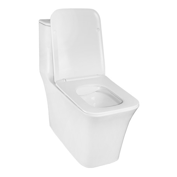 Унитаз-моноблок безободковый Azario Stoun AZ-1109 с тонкой крышкой микролифт - фото 3