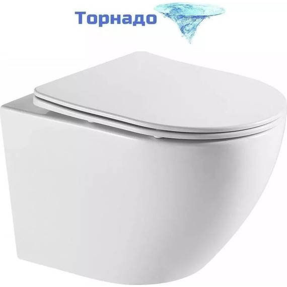 Инсталляция с подвесным унитазом комплект: Grohe Rapid SL 38772001 с подвесным безободковым унитазом Azario Grado AZ-0046-UQ1 сиденье микролифт, крепление, кнопка смыва хром (система смыва Торнадо) - фото 3