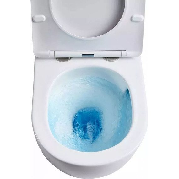 Инсталляция с подвесным унитазом комплект: Grohe Rapid SL 38772001 с подвесным безободковым унитазом Azario Grado AZ-0046-UQ1 сиденье микролифт, крепление, кнопка смыва хром (система смыва Торнадо) - фото 11