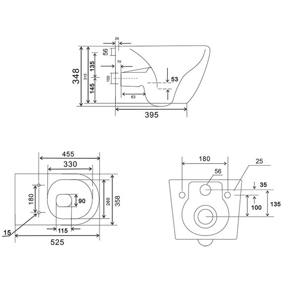 Унитаз подвесной безободковый Veconi Ento VEN-52T (Система смыва торнадо) с тонкой крышкой микролифт - фото 6