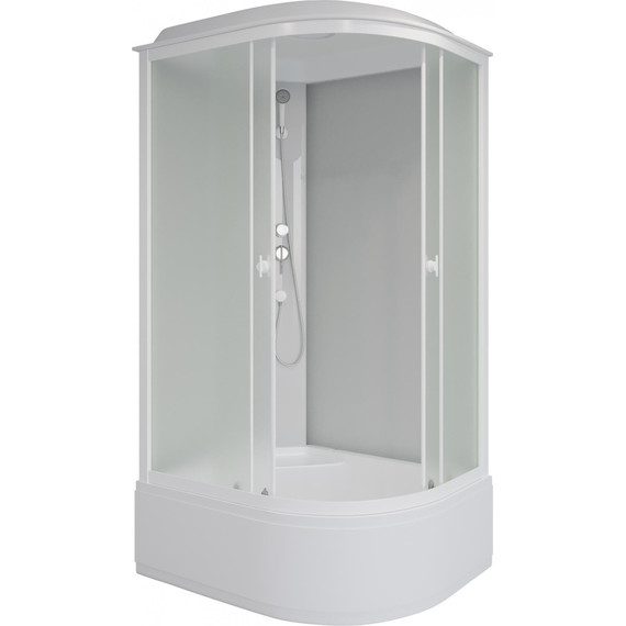 Душевая кабина Niagara Promo 90x70 см P90/70/40L/MT, с высоким поддоном 40 см, профиль белый, стекло матовое (безсиликоновая сборка) - фото 4