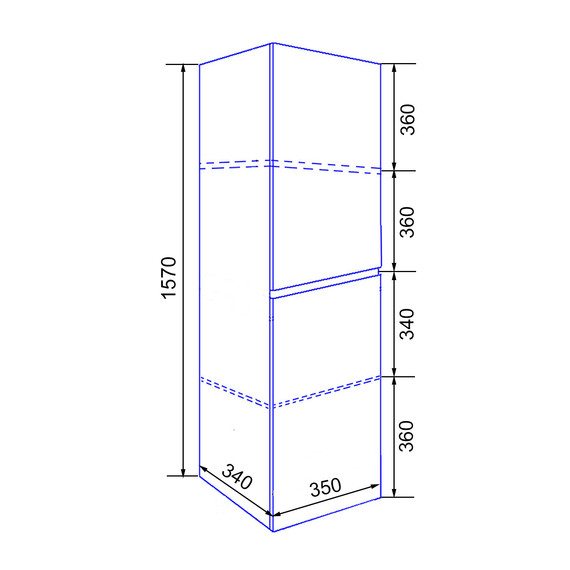 Пенал подвесной Azario Эстима 35 см L CS00094556, белый глянцевый - фото 5