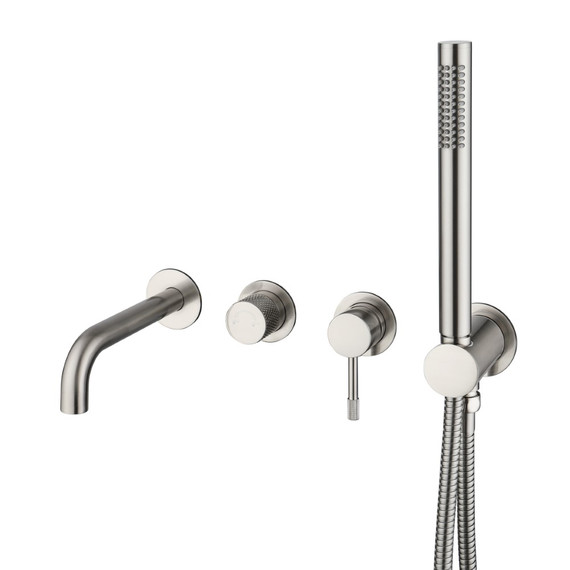 Смеситель для ванны Boheme Uno 464-3-NB (со скрытой частью) никель - фото 