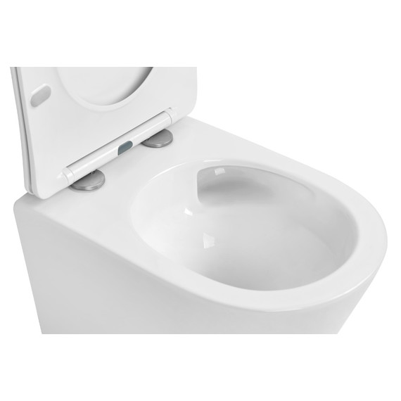 Унитаз подвесной безободковый Boheme Avva 973-SET-W с тонкой крышкой микролифт - фото 5