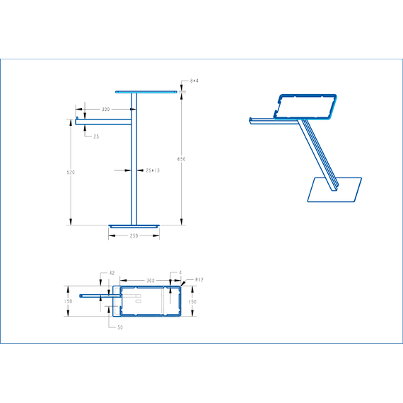 Стойка с полотенцедержателем и полкой Boheme 10952-NB, цвет никель - фото 3