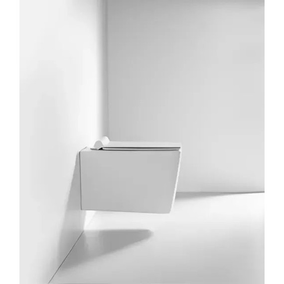 Унитаз подвесной безободковый Cerutti SPA Viola Aria Tornado 10583 с тонкой крышкой микролифт (система смыва Торнадо) - фото 2