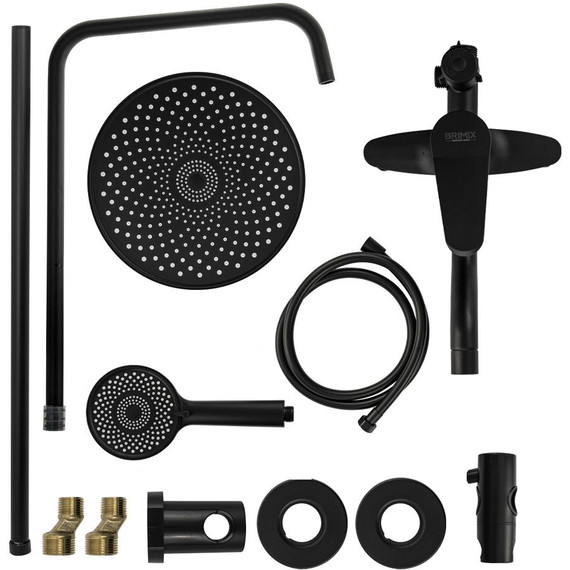 Душевая стойка Brimix 3055, чёрный (материал абс пластик) - фото 5