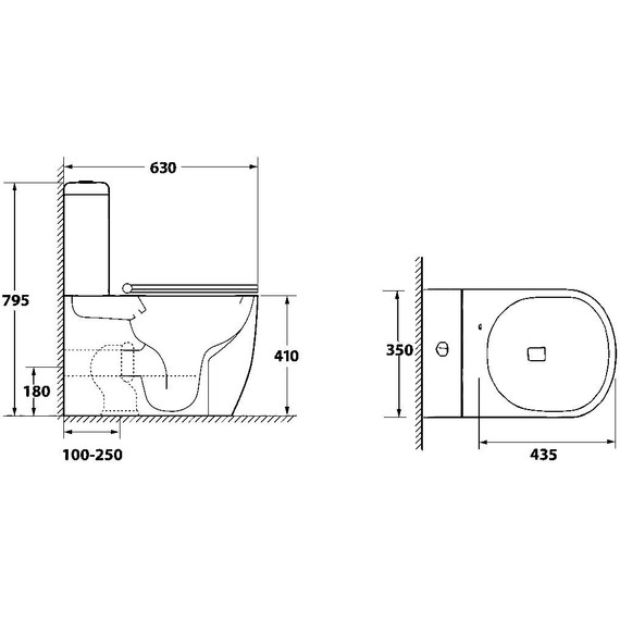 Унитаз-компакт безободковый Cerutti SPA Vince 10373 с тонкой крышкой микролифт (система смыва Торнадо) - фото 7