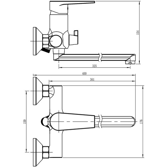 Смеситель для ванны Loranto Sofia LR90273000 - фото 7
