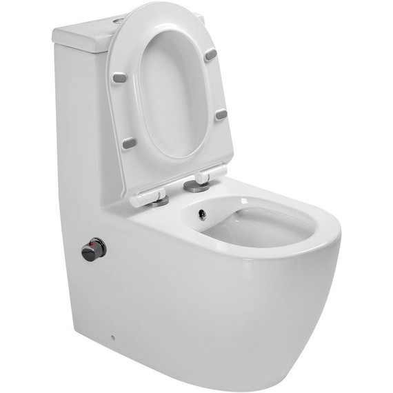 Унитаз-моноблок безободковый SantiLine SL-5011SM-BD с тонкой крышкой микролифт - фото 4